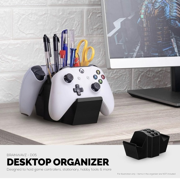 Game Controller Holder & Desktop Pen Organizer Stand With Ten Slots for Pens - Picture 5 of 7